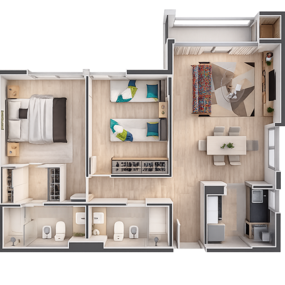EN VENTA  DEPTO DE CATEGORIA-2 DORM. -QUATRO HOUSING -Viyetes 1331